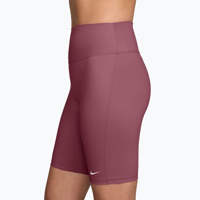 Pantaloncini da allenamento da donna Nike One Pink Smoke/White 3