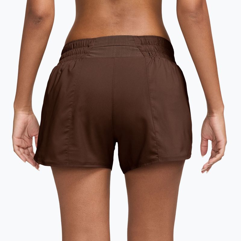 Pantaloncini da donna Nike One Dri-Fit 3" cacao wow/white 2