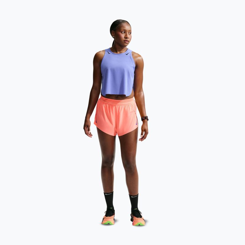Pantaloncini da corsa da donna Nike AeroSwift Dri-Fit ADV Mid-Rise 3" atomic pink/black/white/old royal 2