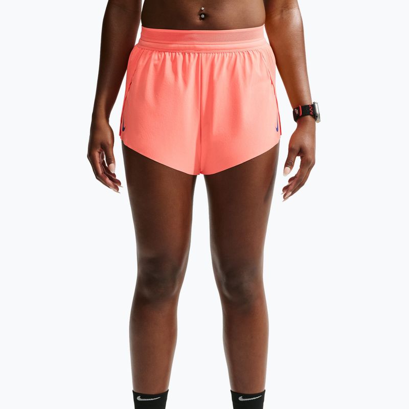 Pantaloncini da corsa da donna Nike AeroSwift Dri-Fit ADV Mid-Rise 3" atomic pink/black/white/old royal 4