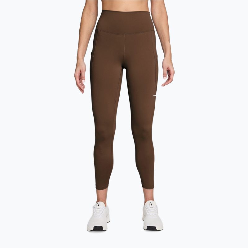 Leggings da allenamento donna Nike One High-Waisted 7/8 cacao wow/white