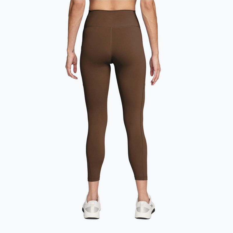 Leggings da allenamento donna Nike One High-Waisted 7/8 cacao wow/white 2