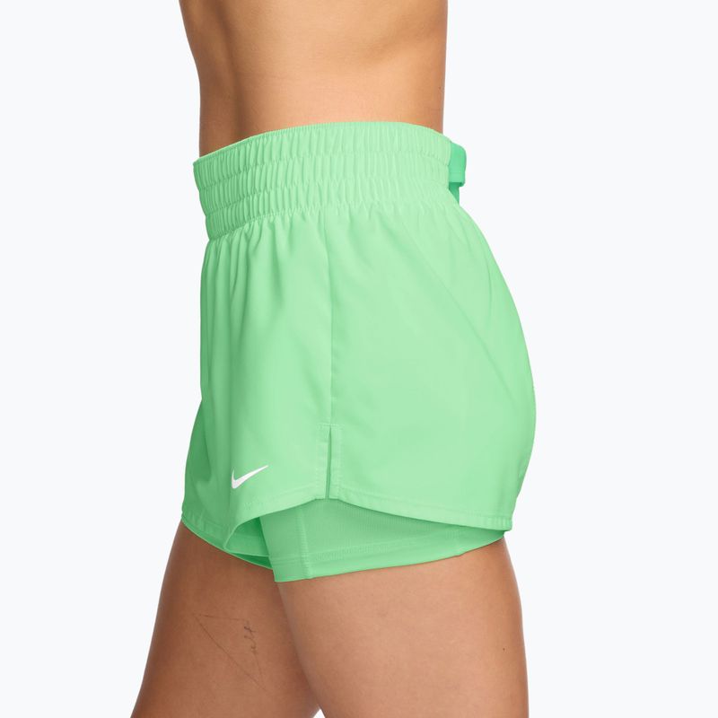 Pantaloncini da allenamento da donna Nike One cucumber calm/white 3