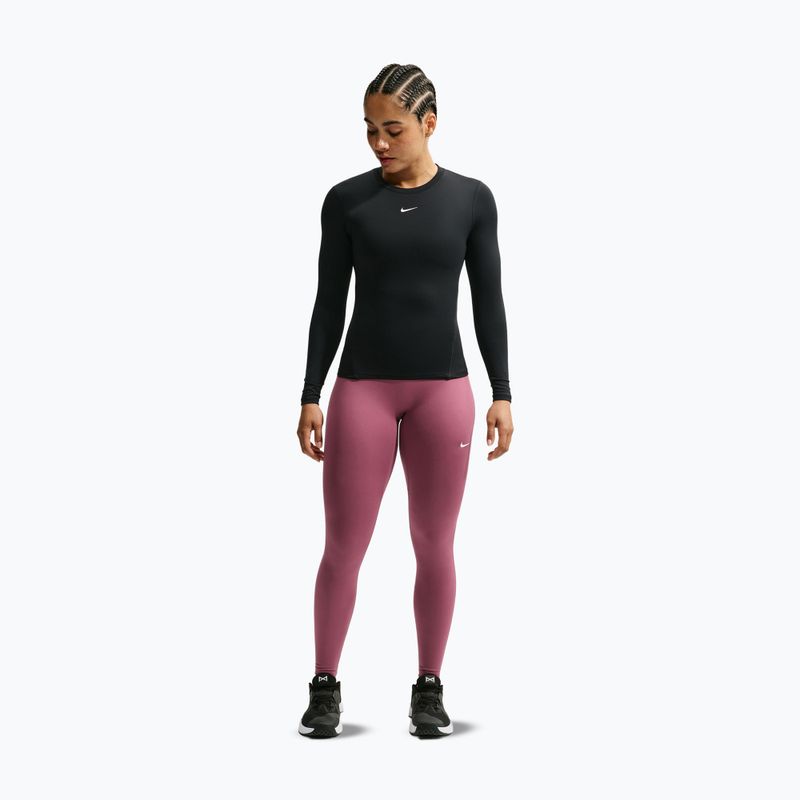 Longsleeve da allenamento da donna Nike One Fitted black/white 2