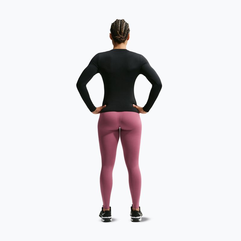 Longsleeve da allenamento da donna Nike One Fitted black/white 3