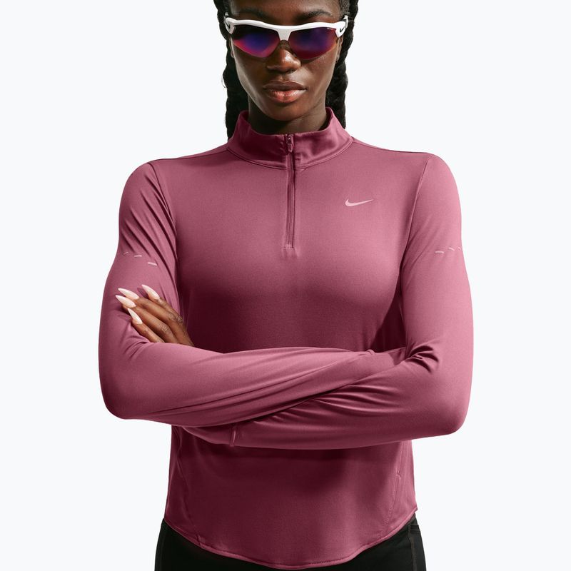 Felpa da corsa donna Nike Swift Dri-FIT UV 1/4-Zip pink smoke 4