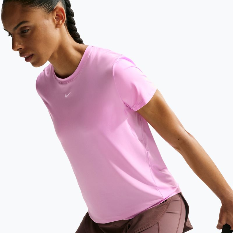 Maglia da allenamento donna Nike One Classic pink rise/white 5