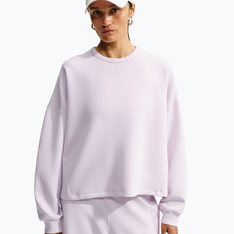 Felpa da allenamento donna Nike 24.7 ImpossiblySoft Bleached Lilac/Platinum Violet