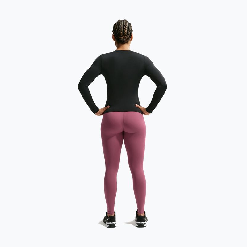 Leggings da donna Nike One Seamless Front pink smoke/white 2