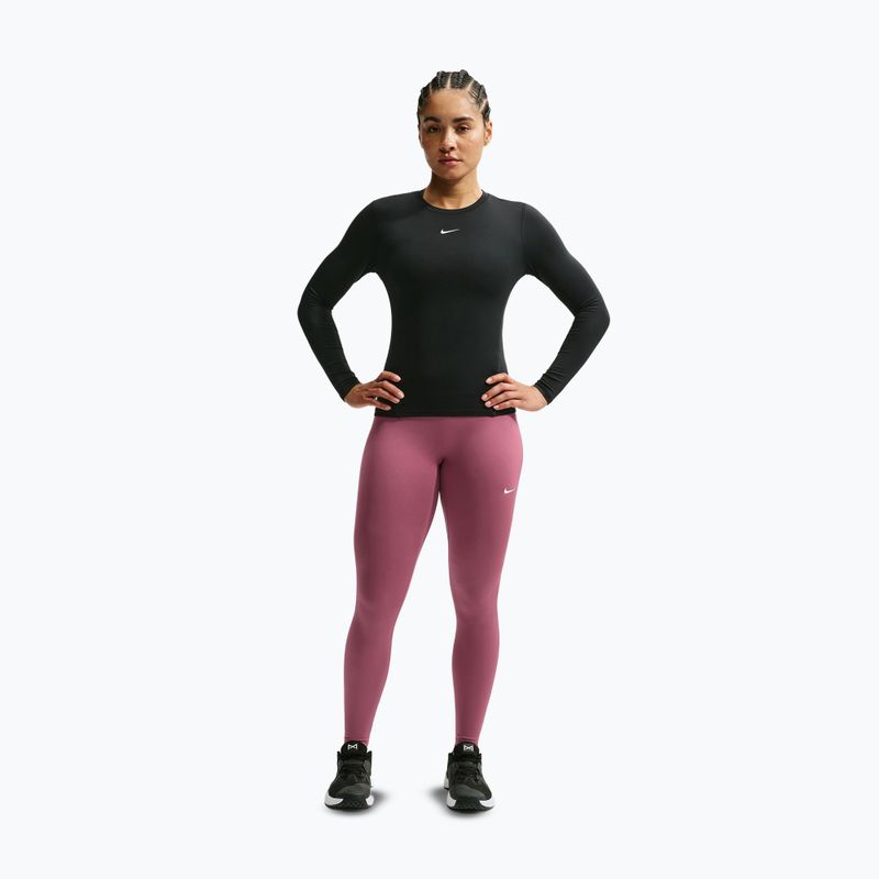 Leggings da donna Nike One Seamless Front pink smoke/white 9