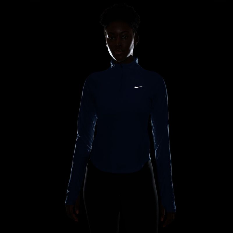 Longsleeve da running donna Nike Tempo Swoosh Run Dri-Fit 1/4-Zip old royal/pink rise 4