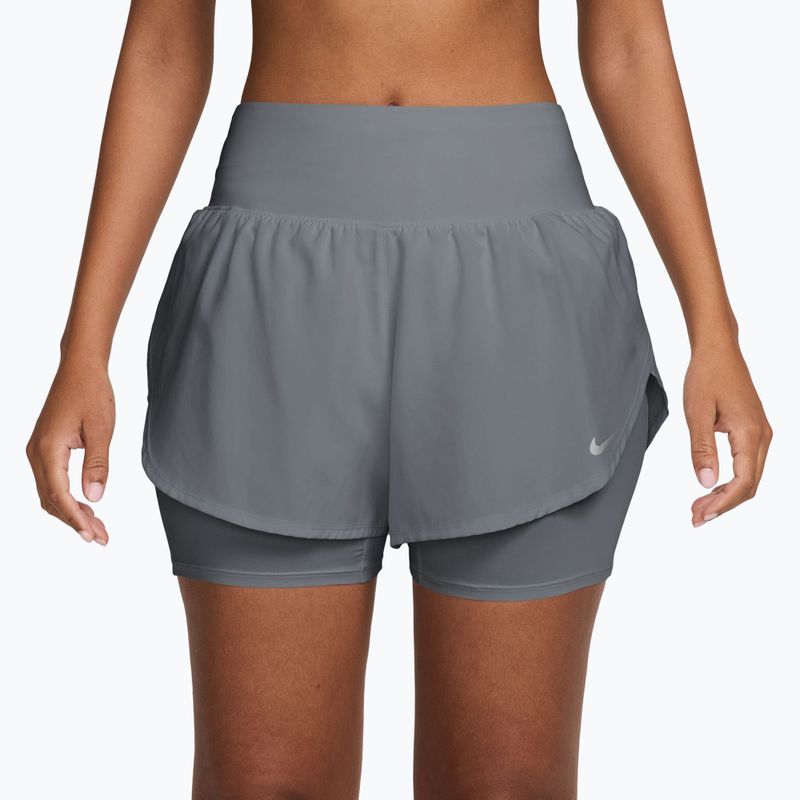 Pantaloncini da corsa da donna Nike Tempo Flow cool grey/cool grey