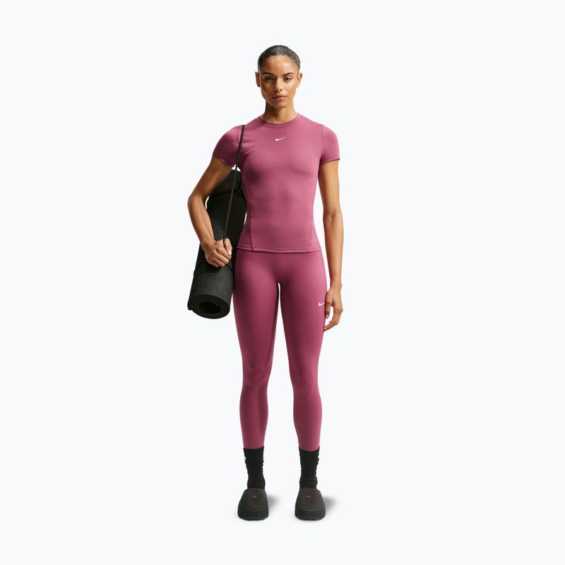 Leggings da donna Nike One pink smoke/white 2