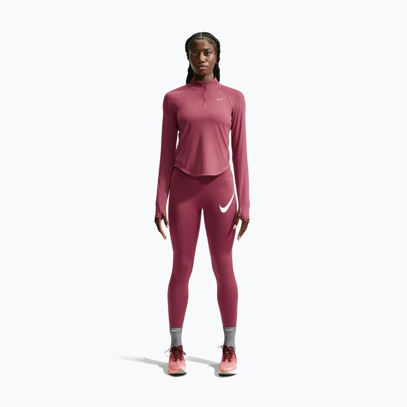 Felpa da corsa donna Nike Tempo Dri-Fit 1/4 Zip pink smoke 2