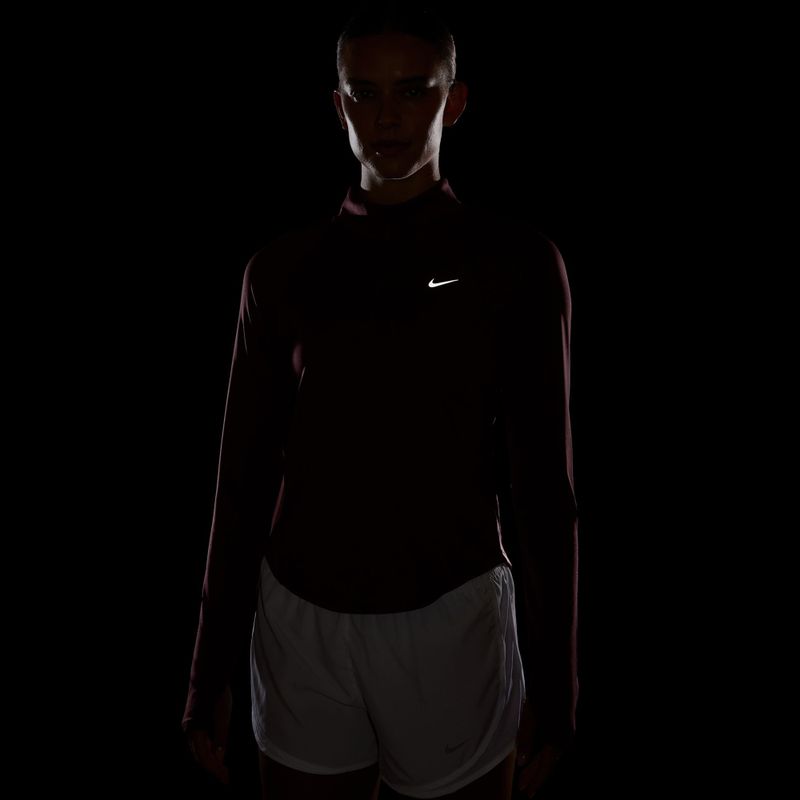 Felpa da corsa donna Nike Tempo Dri-Fit 1/4 Zip pink smoke 7