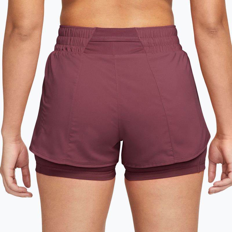 Pantaloncini da allenamento da donna Nike One pink smoke/white 2