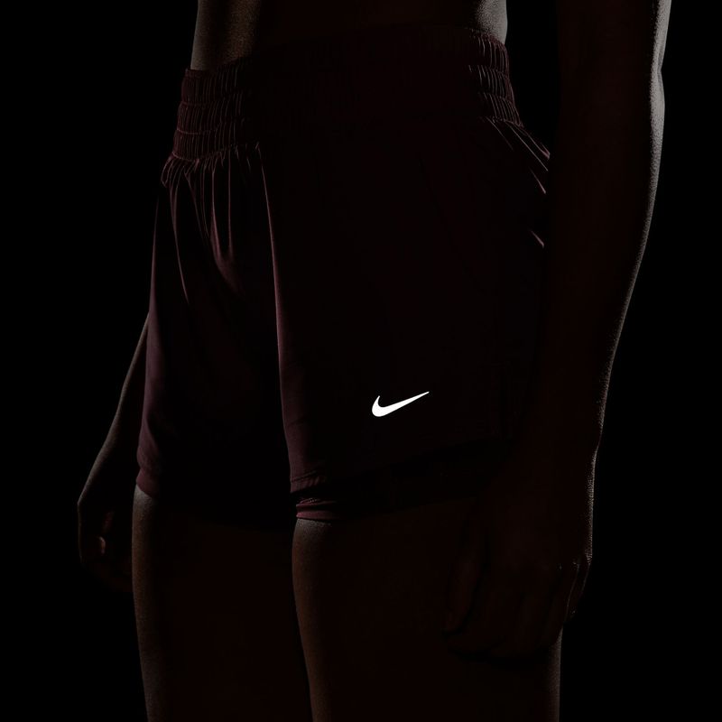 Pantaloncini da allenamento da donna Nike One pink smoke/white 5