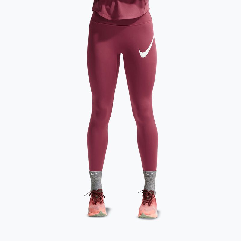 Leggings da donna Nike Tempo Swoosh Run pink smoke/white