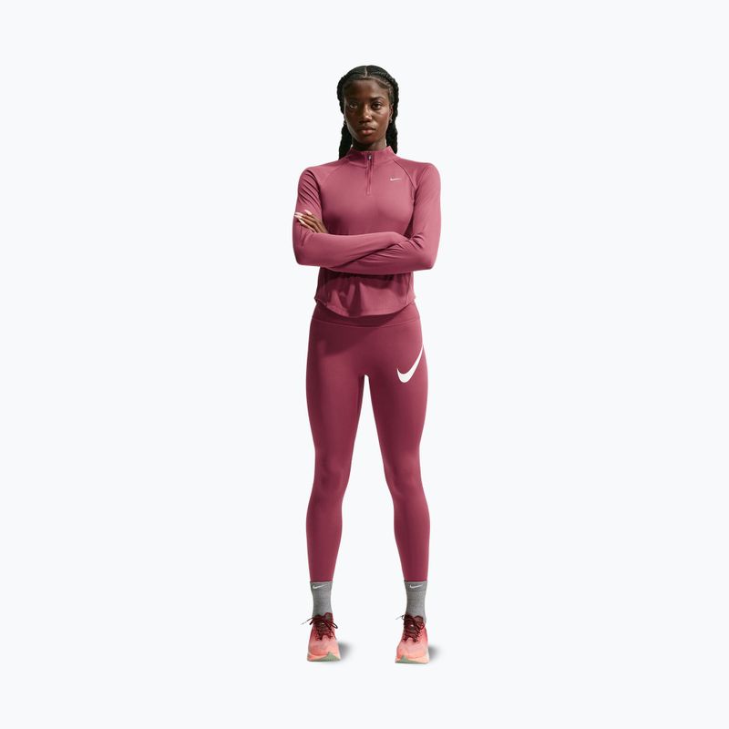 Leggings da donna Nike Tempo Swoosh Run pink smoke/white 2