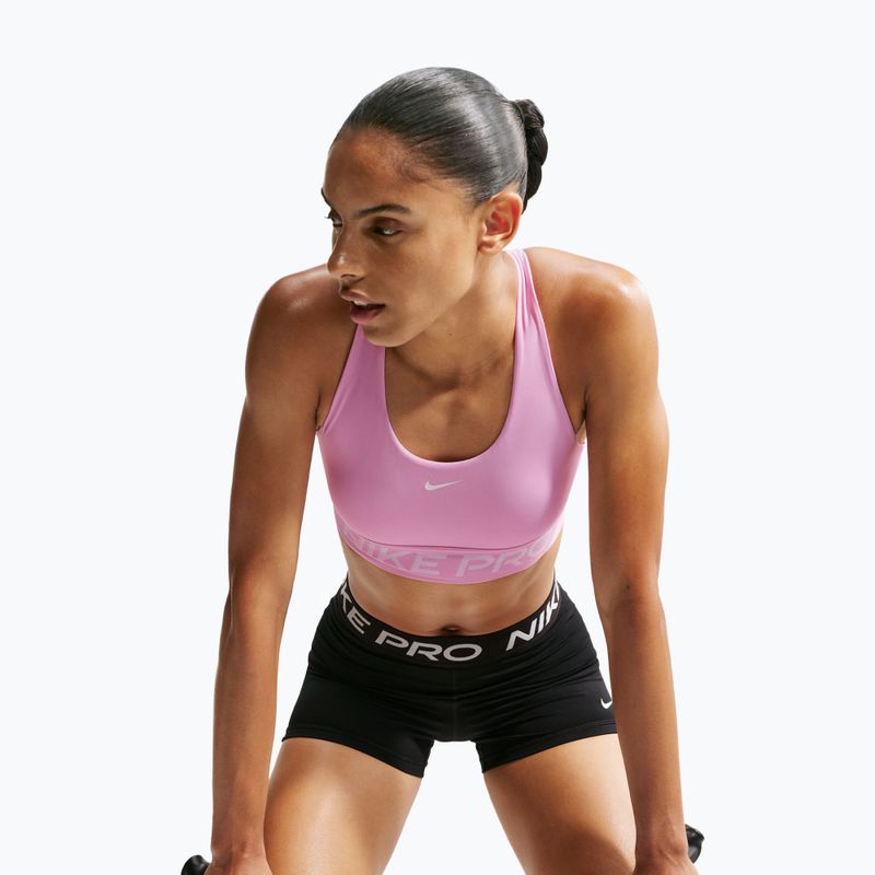 Reggiseno sportivo Nike Pro 365 pink rise/white 5