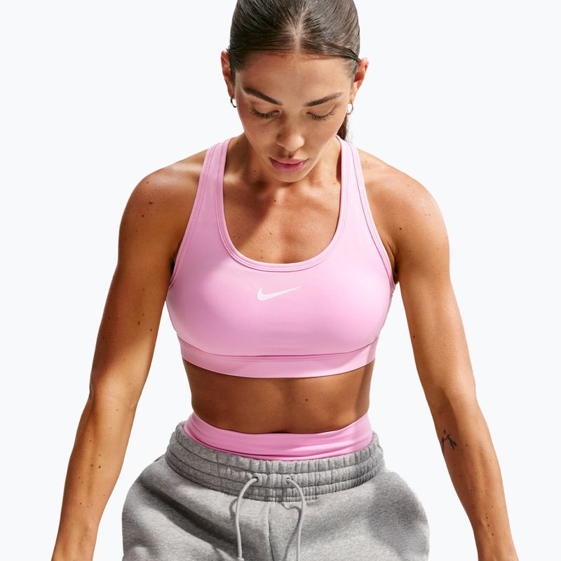 Reggiseno sportivo Nike Swoosh pink rise/white 4