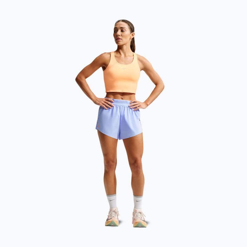 Pantaloncini da corsa da donna Nike AeroSwift Dri-Fit ADV Mid-Rise 3" aluminum/black/white/atomic pink 2
