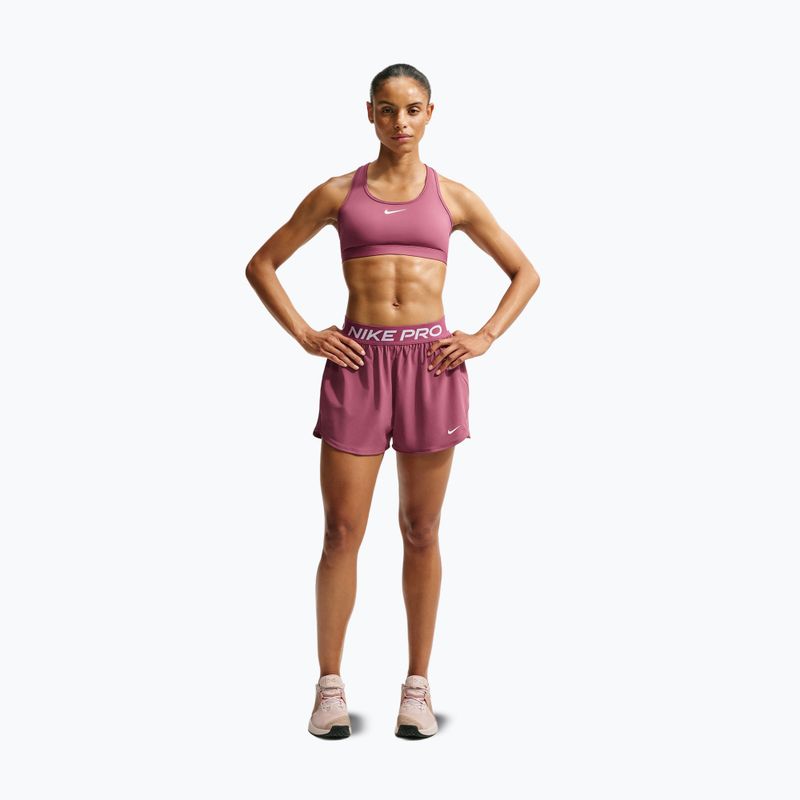 Pantaloncini da allenamento da donna Nike Pro pink smoke/white 7