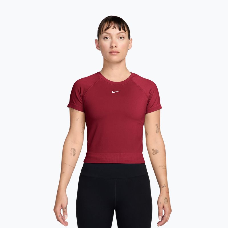Maglia da allenamento donna Nike Pro Seamless tough red/white