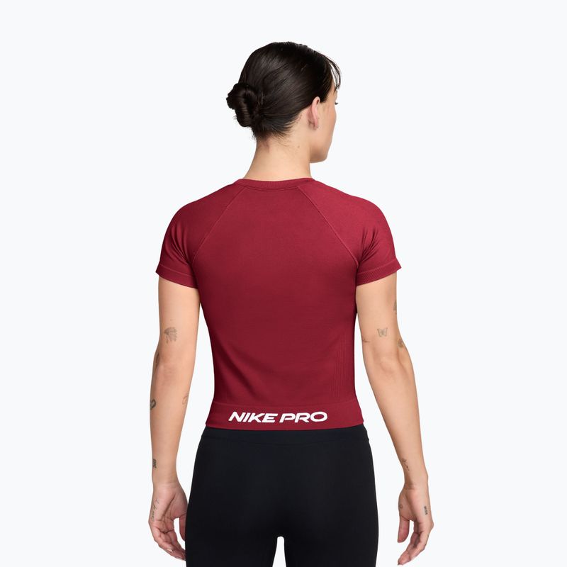 Maglia da allenamento donna Nike Pro Seamless tough red/white 2