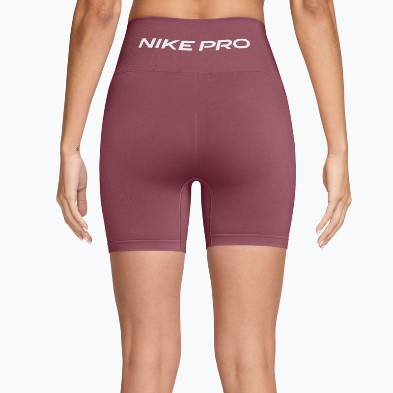 Pantaloncini da allenamento da donna Nike Pro Seamless pink smoke/white 2