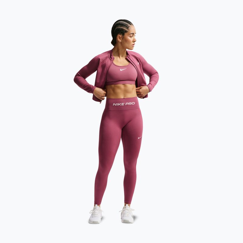 Leggings da donna Nike Pro Seamless pink smoke/white 2