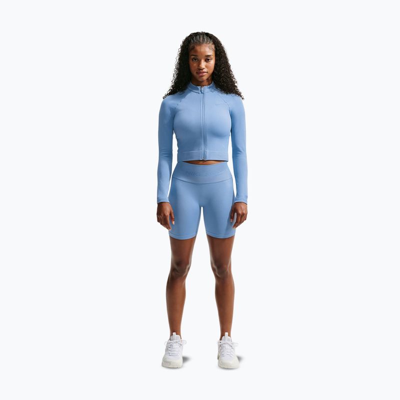 Felpa da allenamento donna Nike Pro Seamless work blue 2
