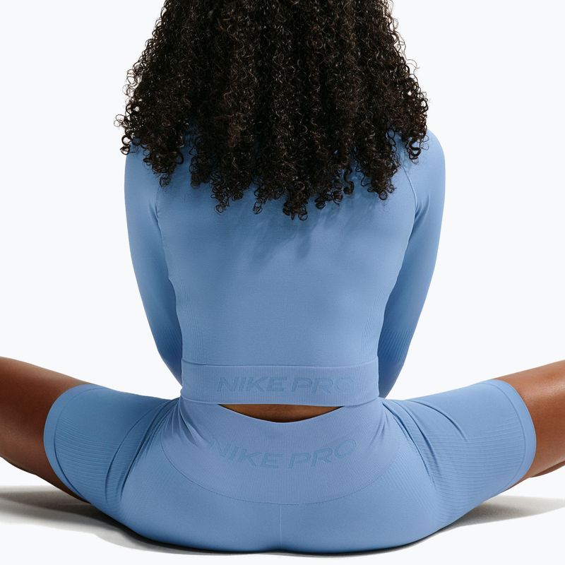 Felpa da allenamento donna Nike Pro Seamless work blue 4