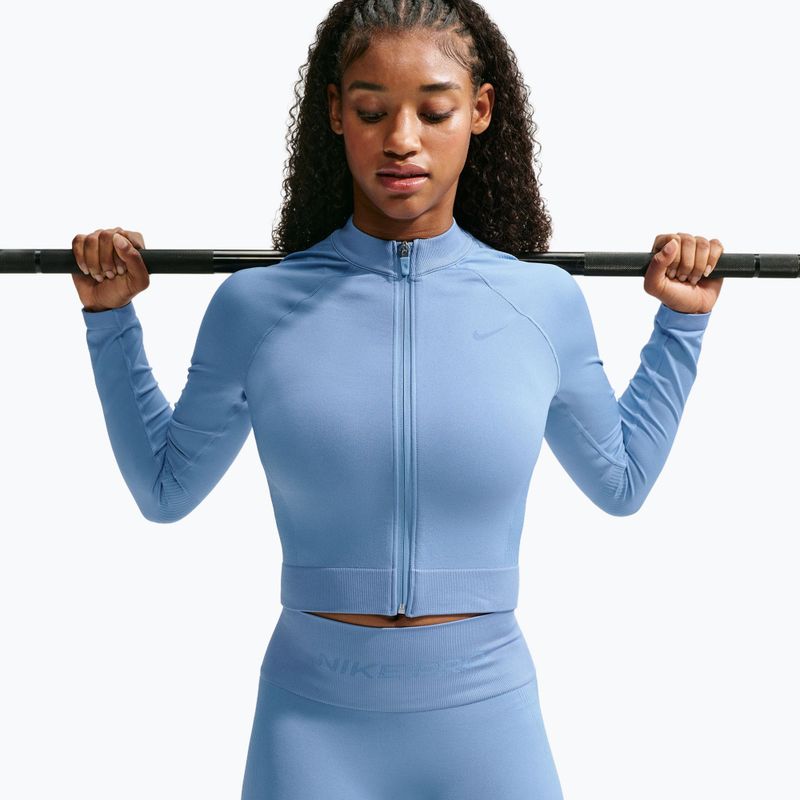 Felpa da allenamento donna Nike Pro Seamless work blue 5