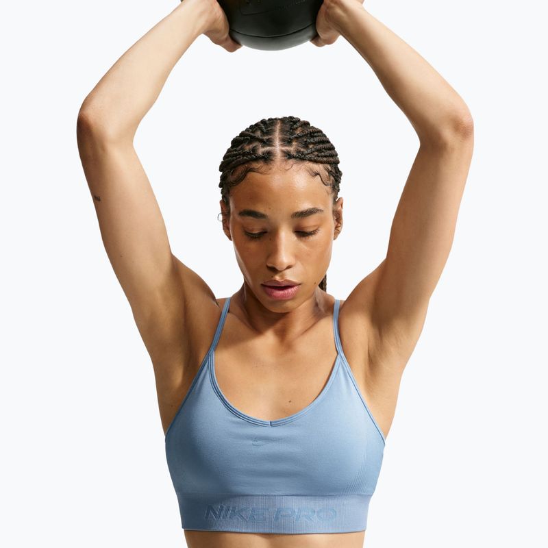 Reggiseno sportivo Nike Pro Seamless work blue 5