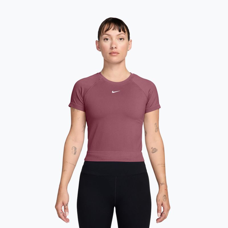 Maglia da allenamento donna Nike Pro Seamless pink smoke/white