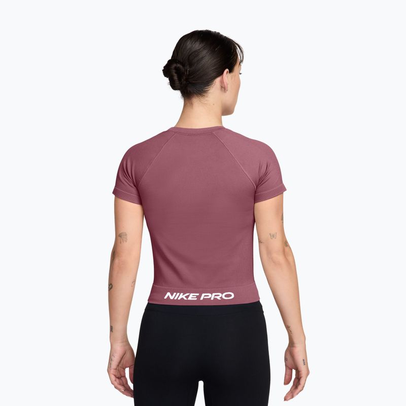 Maglia da allenamento donna Nike Pro Seamless pink smoke/white 2