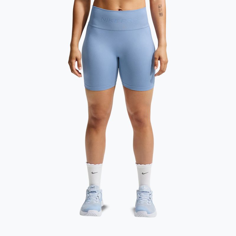 Pantaloncini da allenamento da donna Nike Pro Seamless work blue