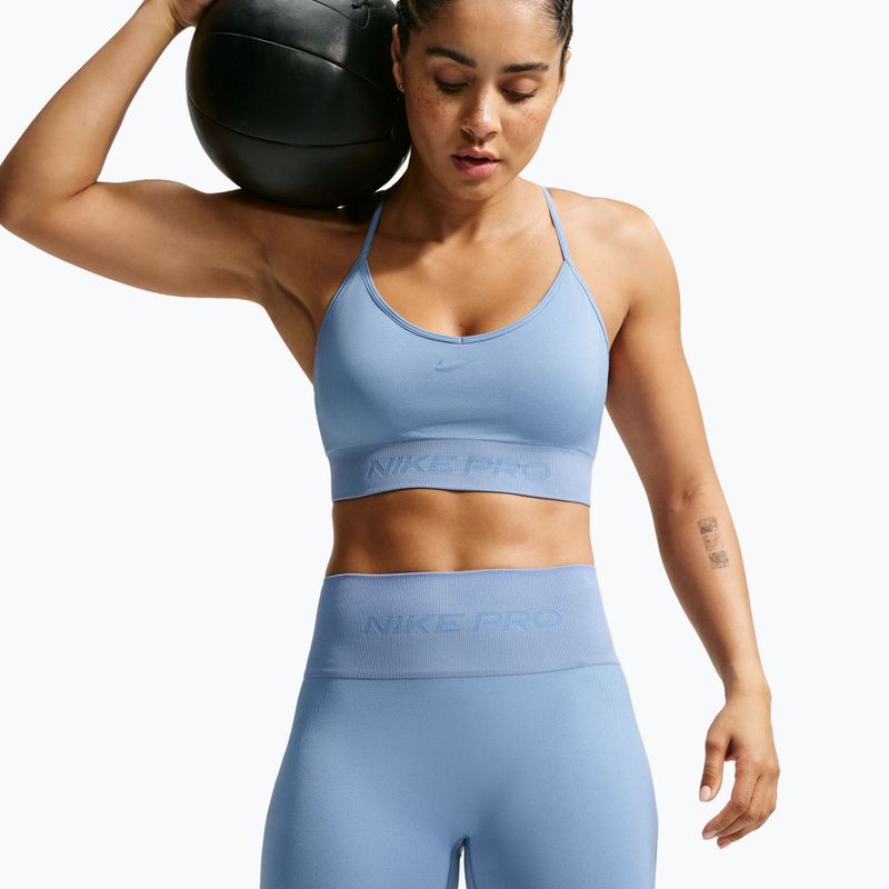Pantaloncini da allenamento da donna Nike Pro Seamless work blue 3