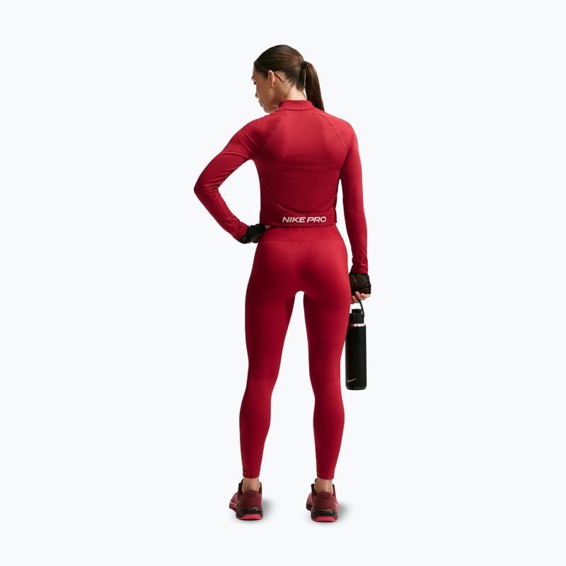 Felpa da allenamento donna Nike Pro Seamless tough red/white 3