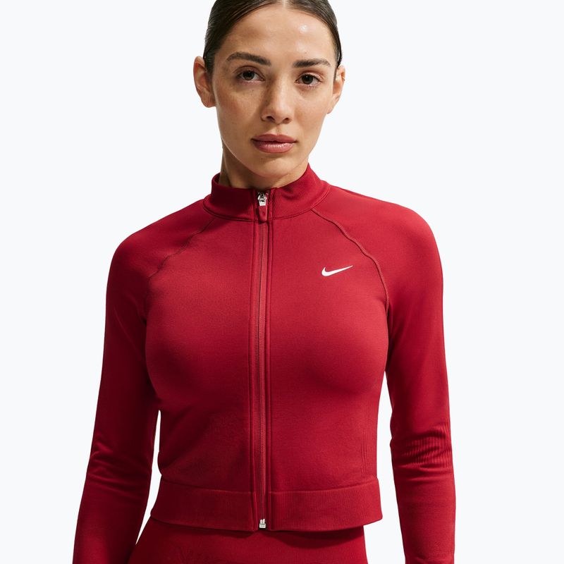 Felpa da allenamento donna Nike Pro Seamless tough red/white 4