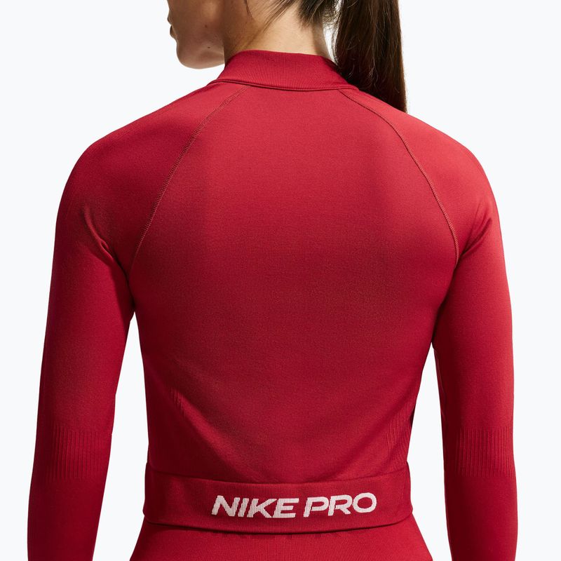 Felpa da allenamento donna Nike Pro Seamless tough red/white 5