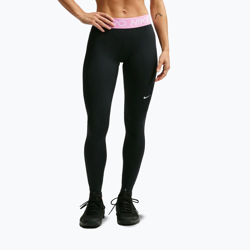 Leggings da donna Nike Pro black/pink rise/white 7