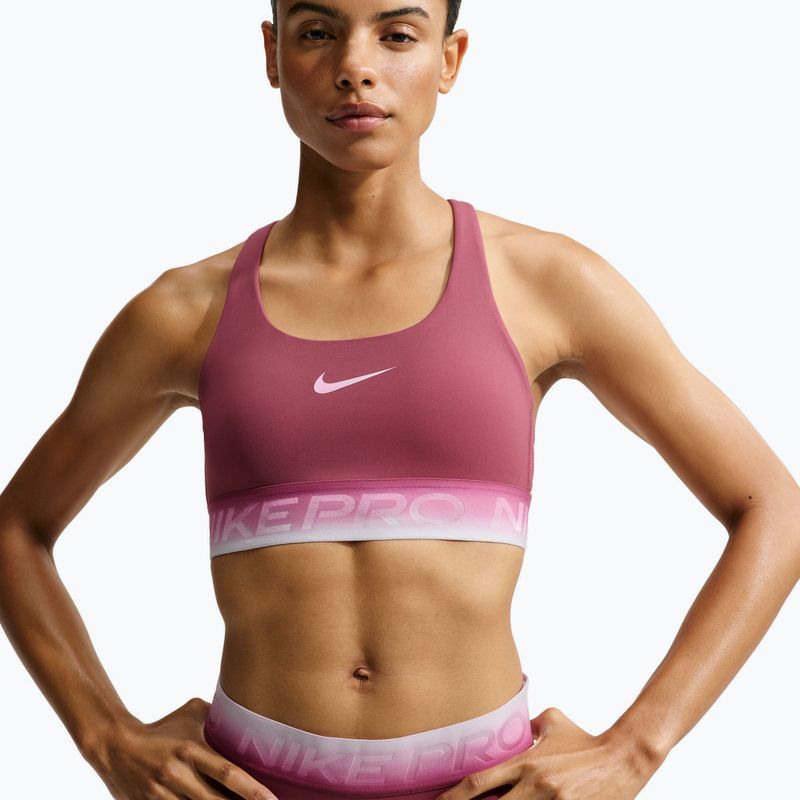 Reggiseno sportivo Nike Pro pink smoke/pink smoke/pink rise