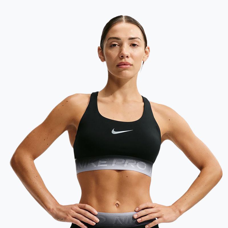 Reggiseno sportivo Nike Pro black/black/ghost/smoke grey