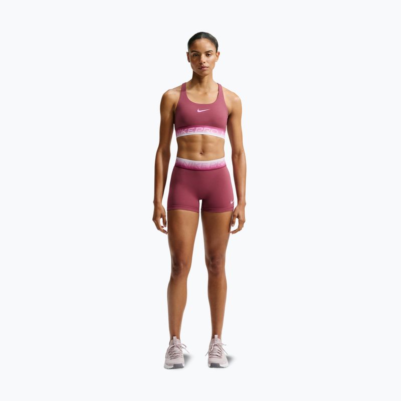 Pantaloncini da allenamento da donna Nike Pro pink smoke/bleached lilac 2