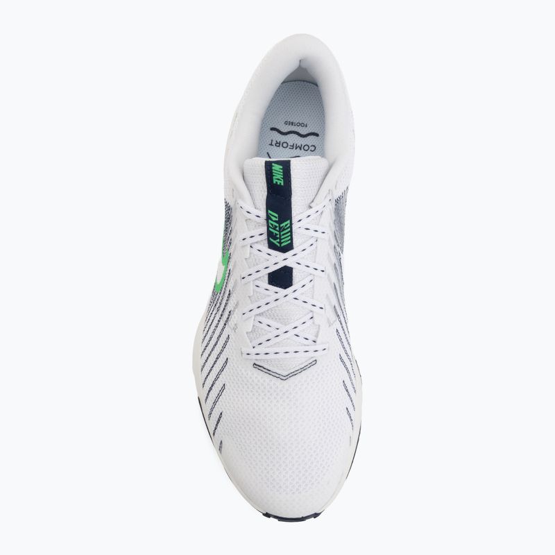 Scarpe da corsa uomo Nike Run Defy White/Midnight Navy/Green Spark 5