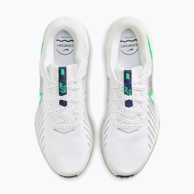 Scarpe da corsa uomo Nike Run Defy White/Midnight Navy/Green Spark 5