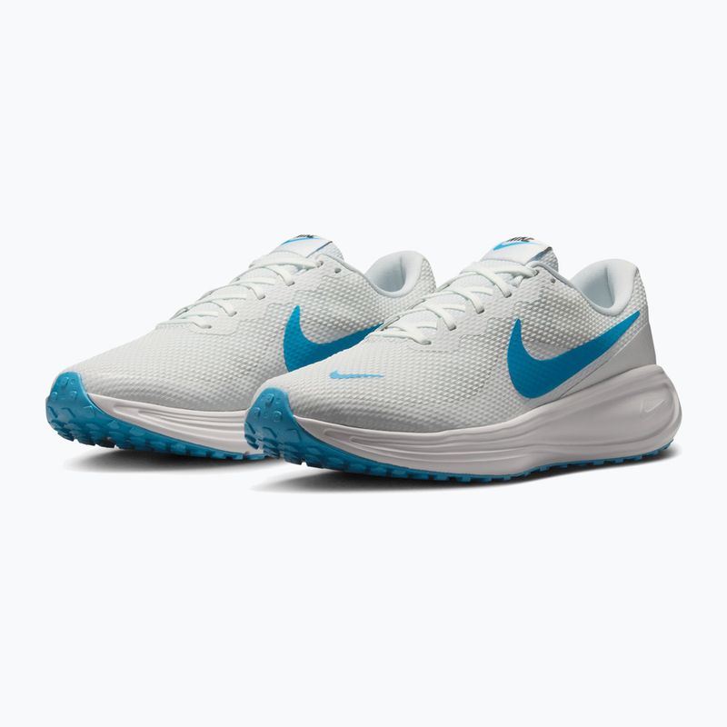 Scarpe da corsa uomo Nike Revolution 8 off white/vast grey/light current blue 3