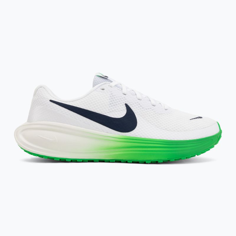 Scarpe da corsa uomo Nike Revolution 8 white/green spark/midnight navy 2